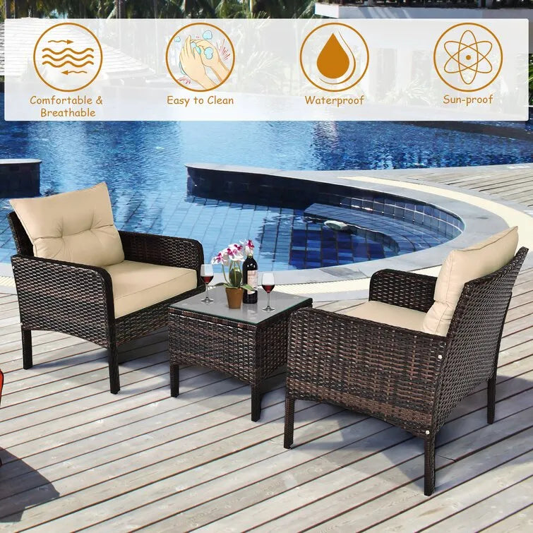 Earlville 2 - Person Outdoor Seating Group with Cushions