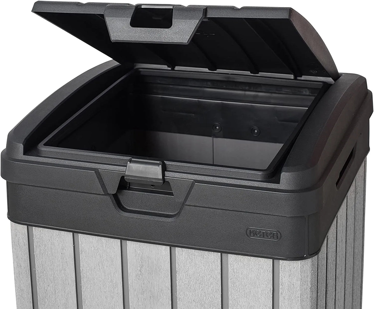 Keter Solana 70 Gallon Storage Bench Deck Box for Patio Furniture, Front Porch Decor and Outdoor Seating – Perfect to Store Garden Tools and Pool Toys,Brown/Brown