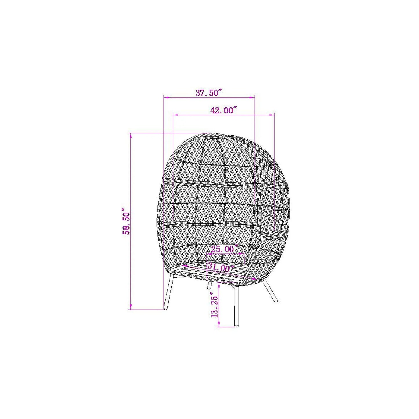 Stationary Outdoor Egg Chair - Bed Bath & Beyond