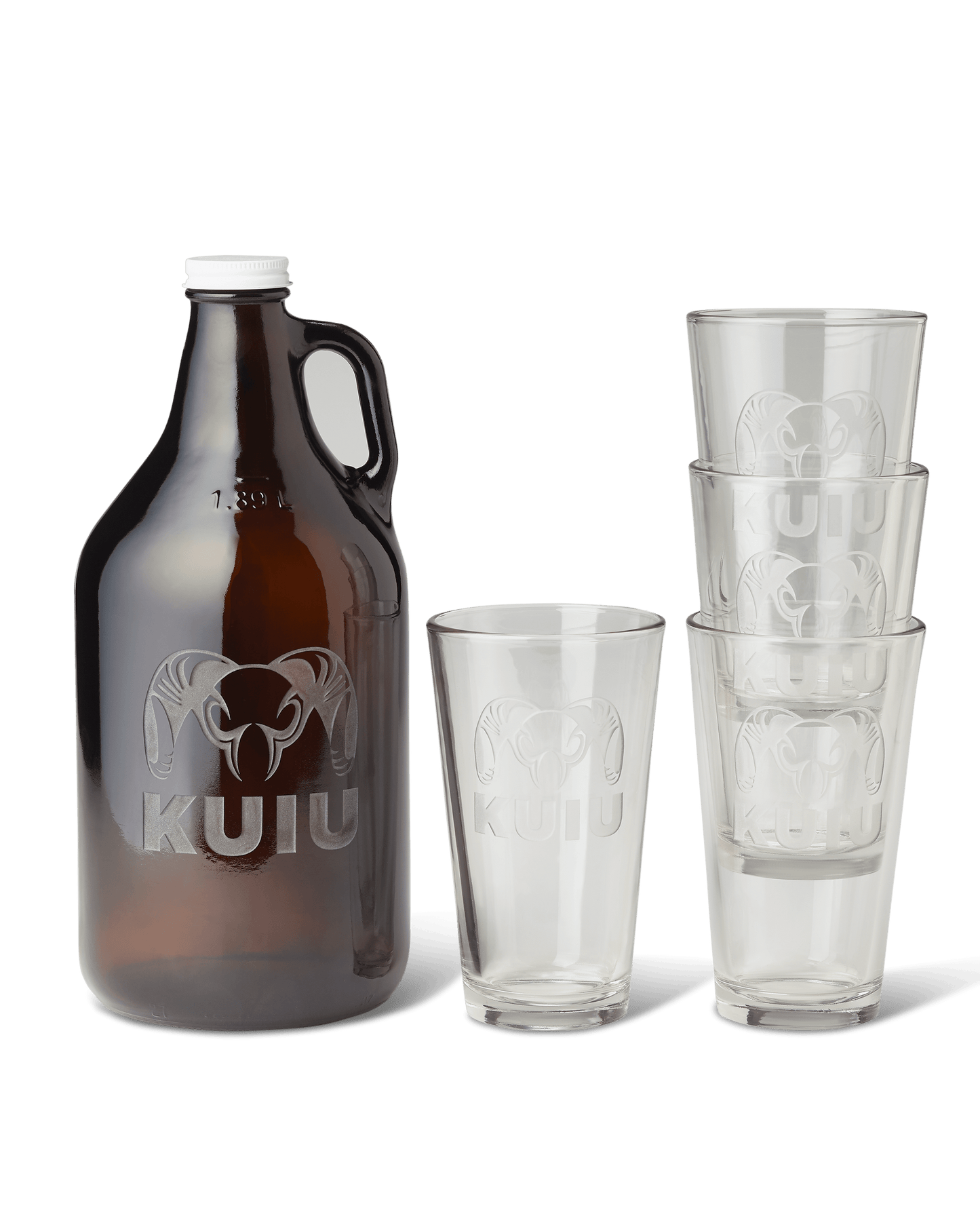 KUIU 64 oz Engraved Growler and Pint Glass Set