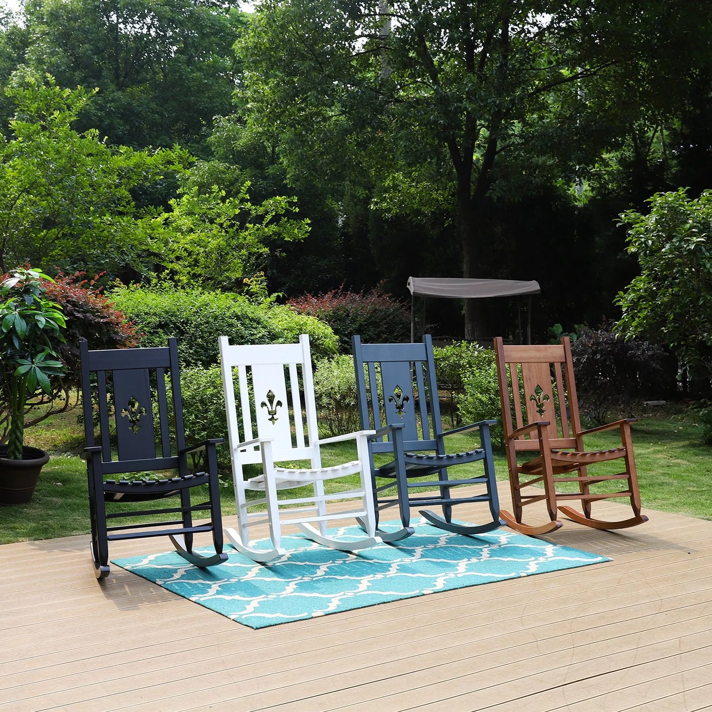 Outdoor & Indoor Wood Rocking Chair Porch Chair