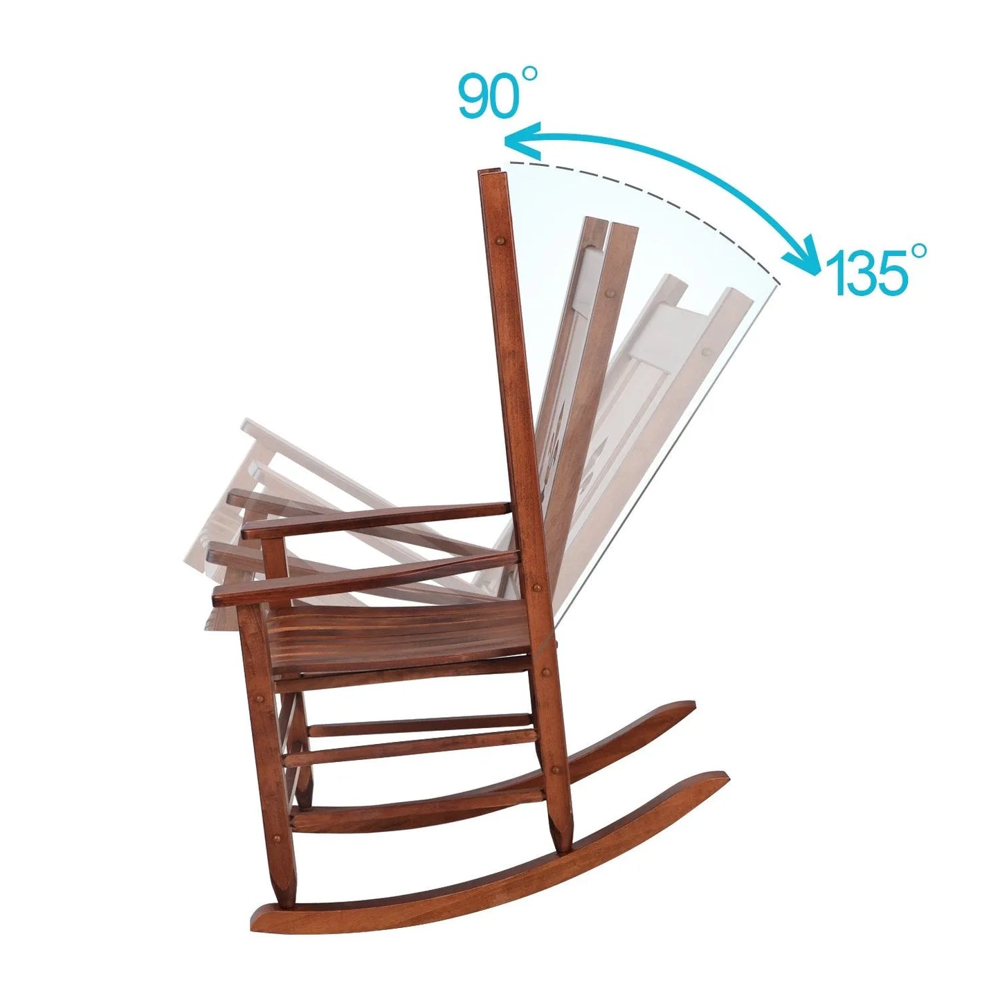 Outdoor & Indoor Wood Rocking Chair Porch Chair