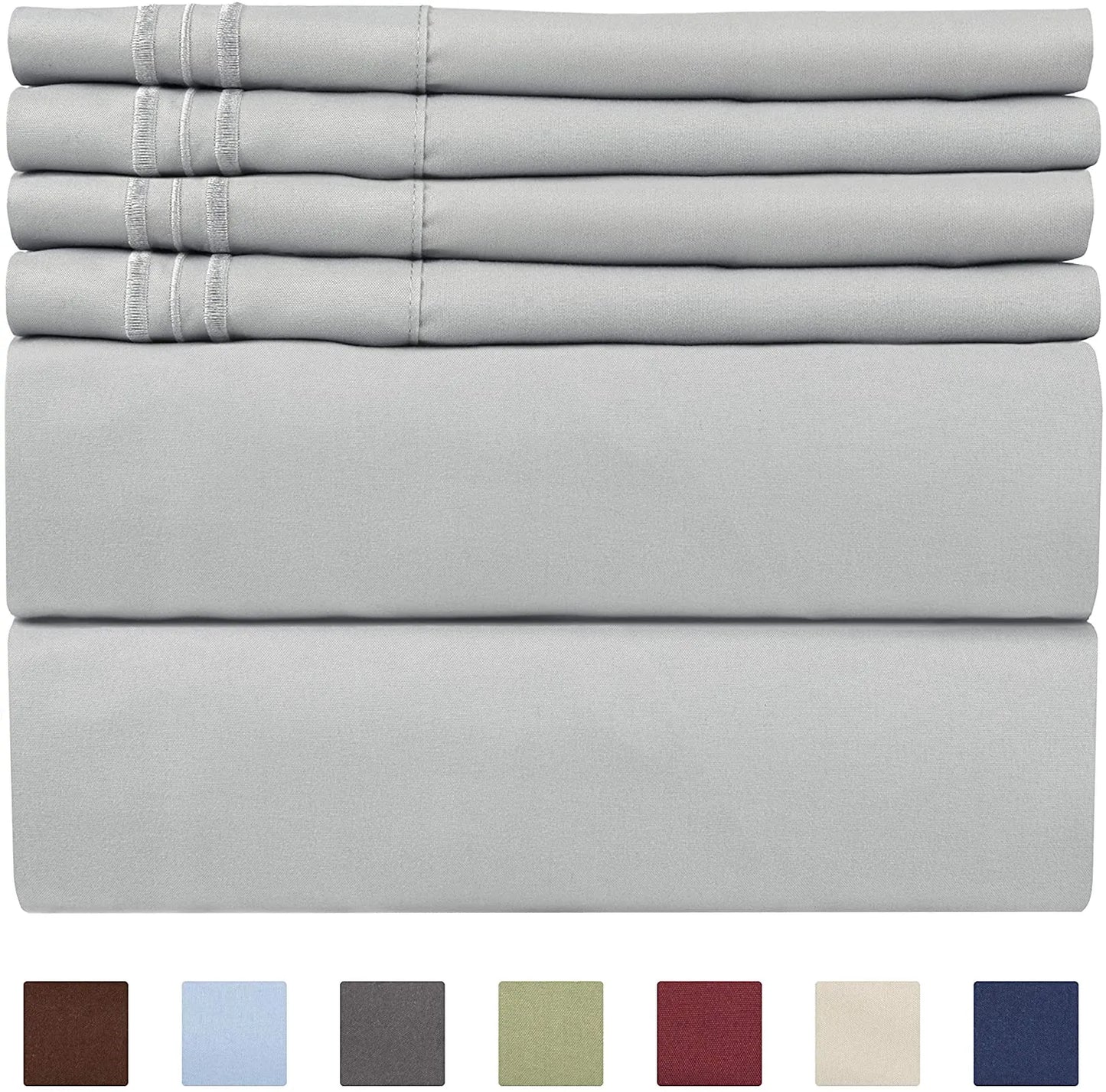 4/6 Piece Bed Sheets Set- Extra Soft - Deep Pockets - Easy Fit - Breathable /Cooling - Wrinkle Free