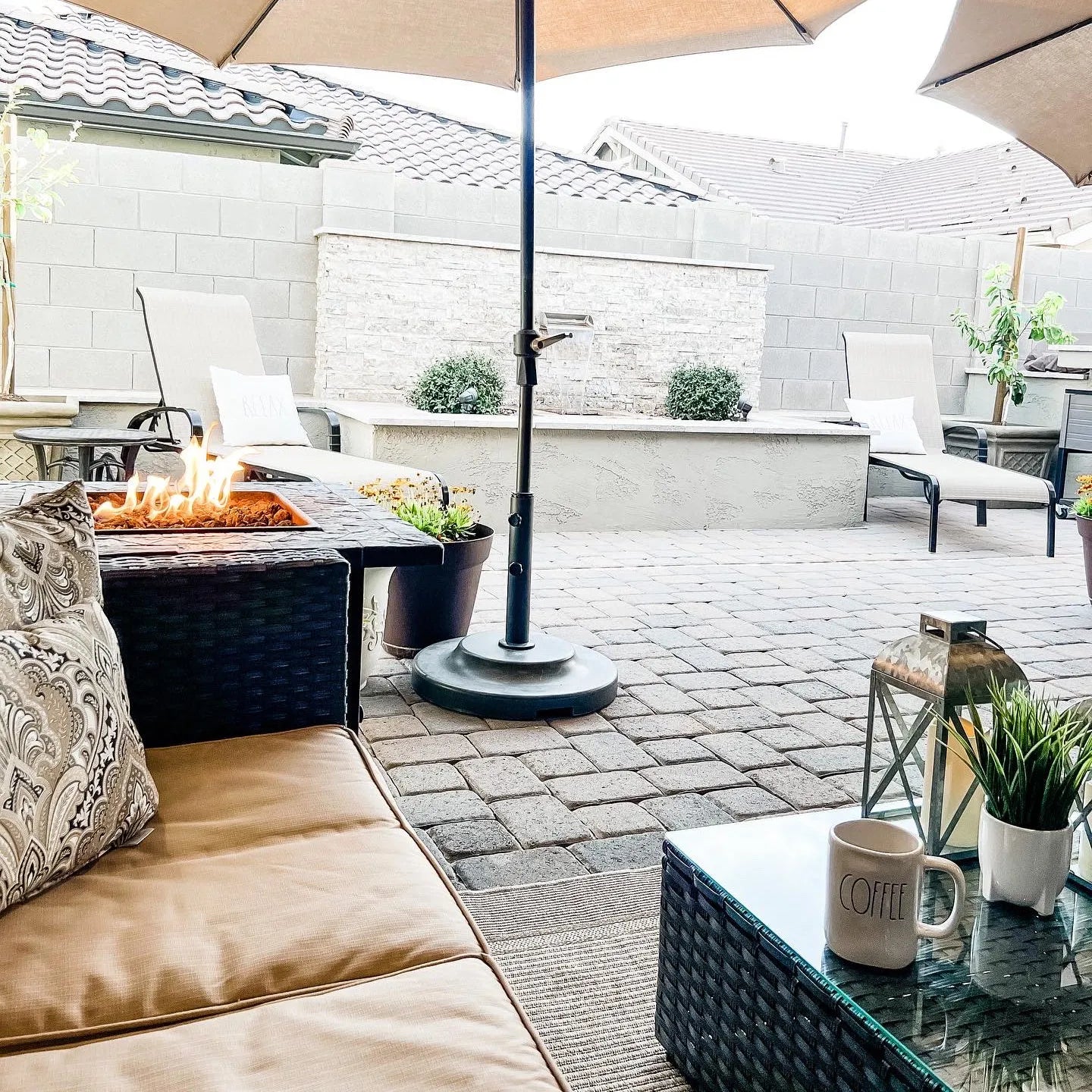 3-Piece Patio L-Shaped Rattan Sectional Sofa Set With Cushions