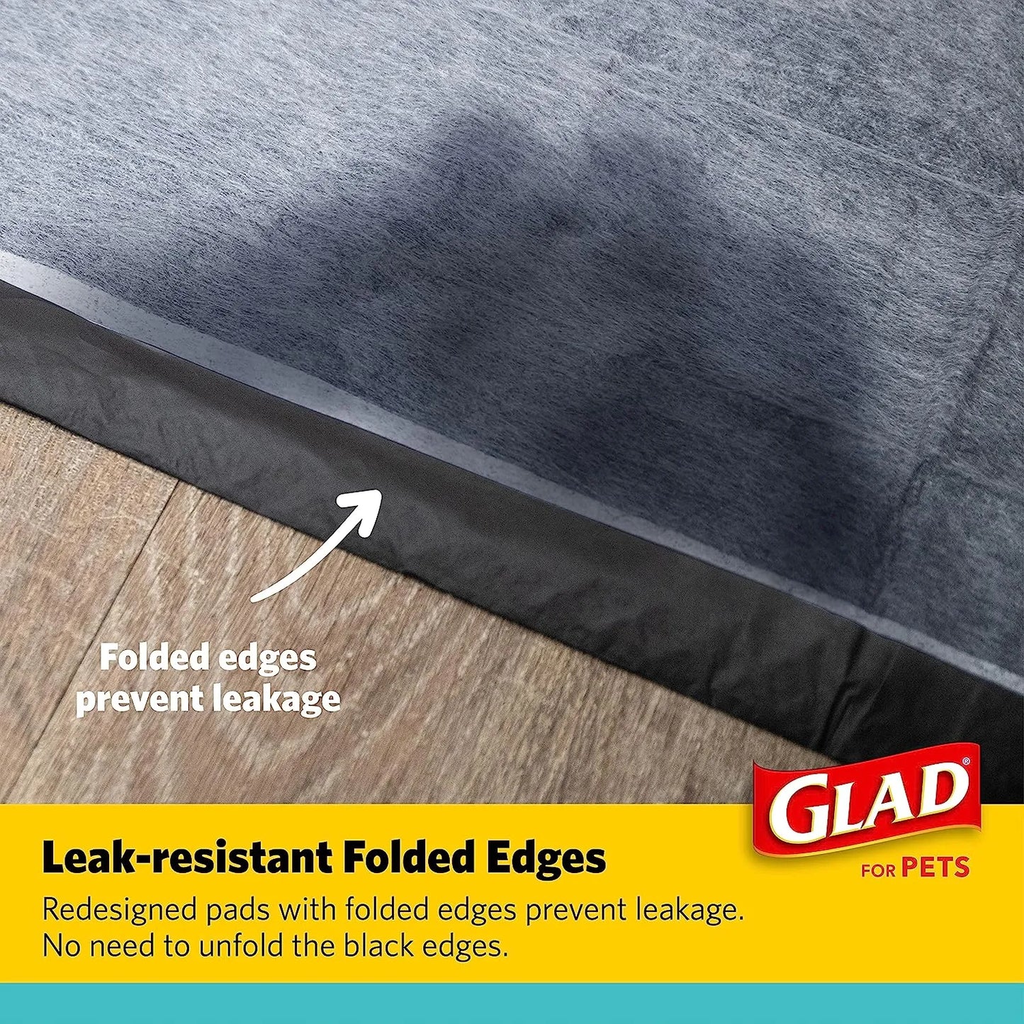 Glad for Pets Black Charcoal Puppy Pads 23" x 23" | Puppy Potty Training Pads That ABSORB & NEUTRALIZE Urine Instantly | New & Improved Quality Puppy Pee Pads, 100 count