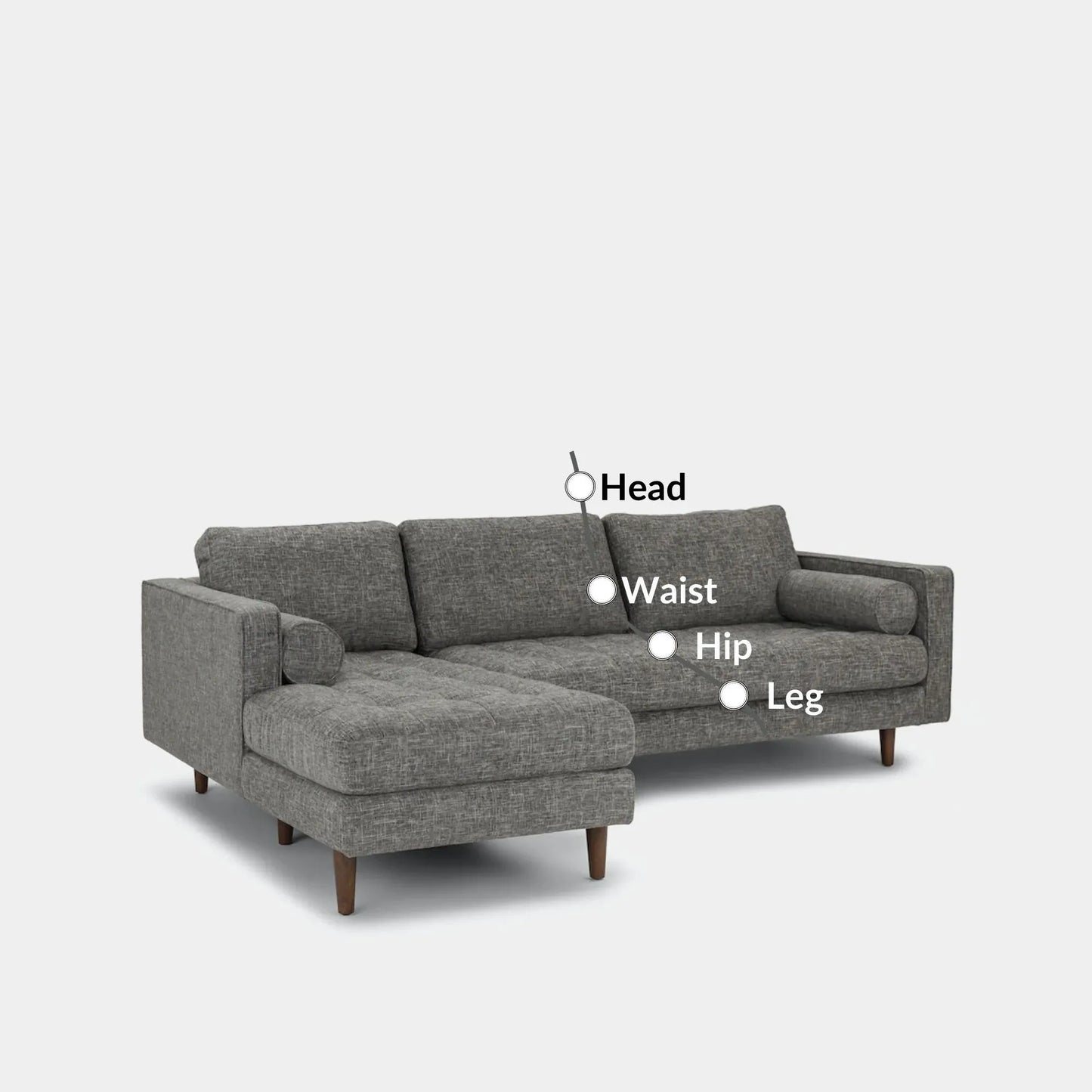 Castle Fabric Sectional Sofa