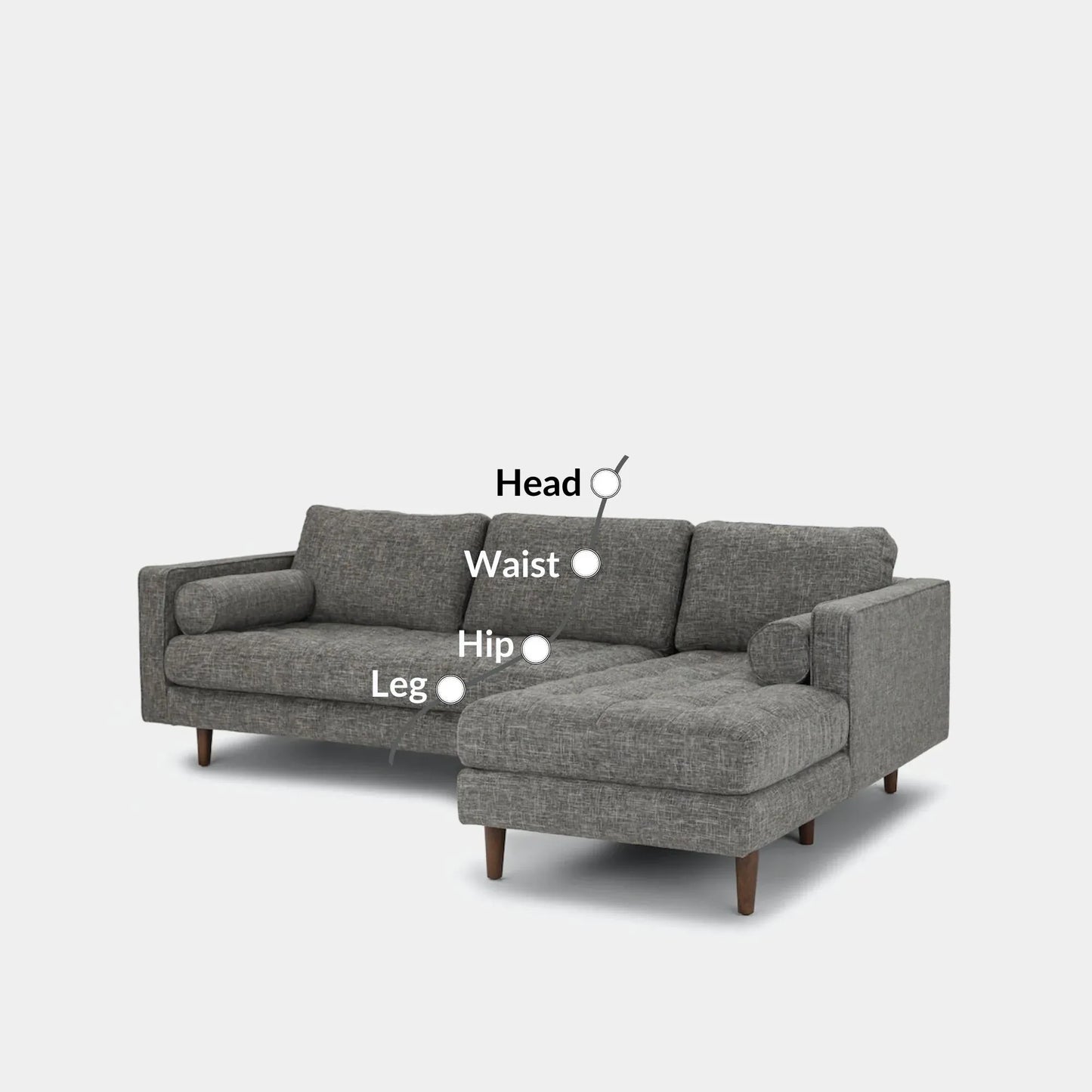 Castle Fabric Sectional Sofa