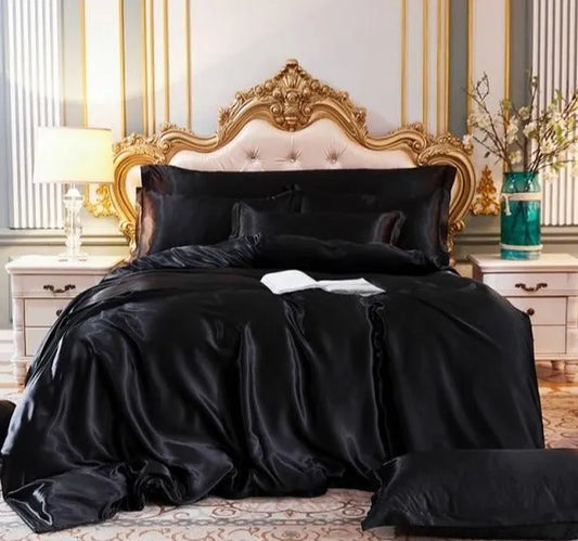 Luxury 100% Silk Duvet Cover 4 Pieces Set