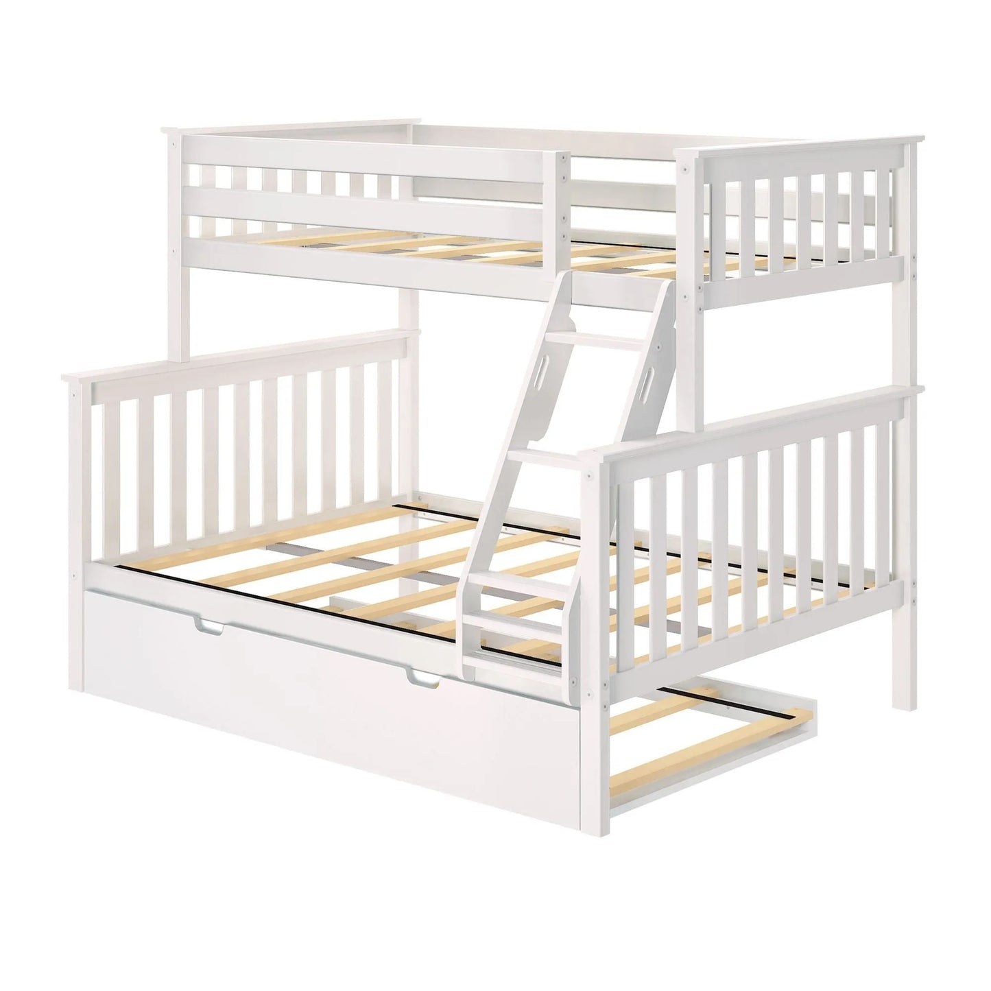 &#127876;Store Closing Sale&#128150;Kids Solid Wood Twin-Over-Full Bunk Bed + Trundle Bed