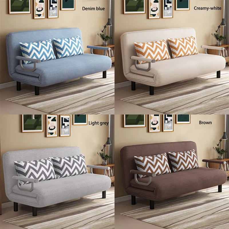 Folding sofa bed leisure recliner fabric breathable lazy sofa