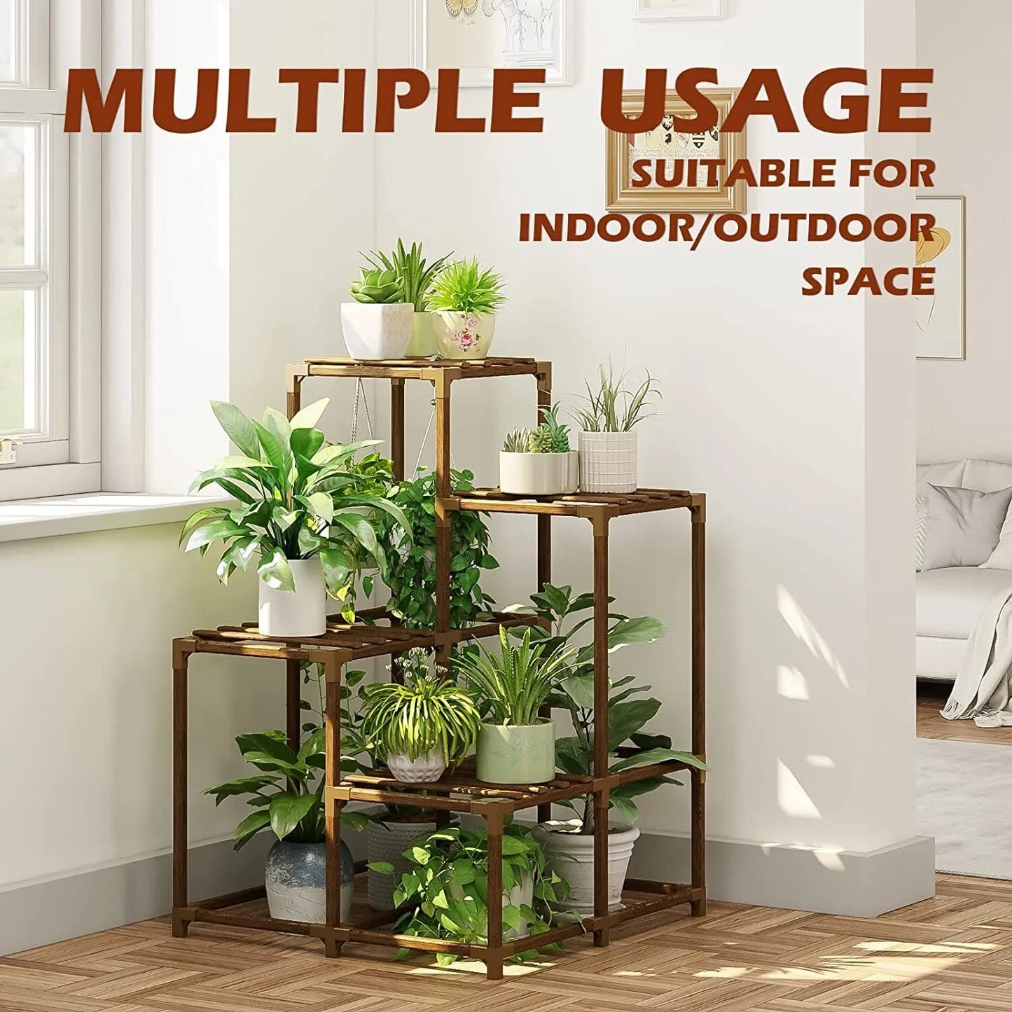 Plant stand indoor plant stand wooden outdoor multi-layer plant stand