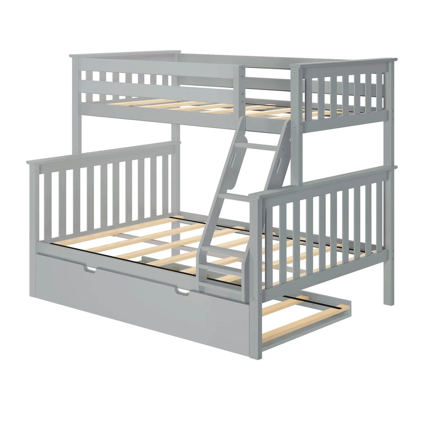 &#127876;Store Closing Sale&#128150;Kids Solid Wood Twin-Over-Full Bunk Bed + Trundle Bed