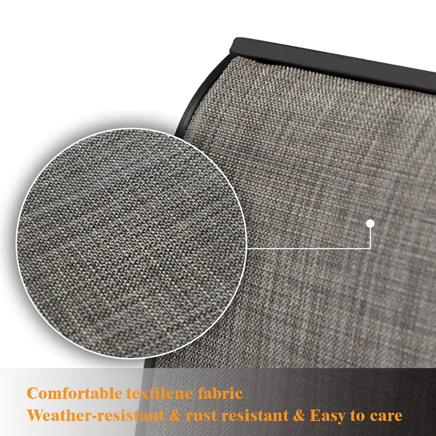 5-Piece Patio Dining Set 4 Textilene Swivel Chairs & Metal Steel Table