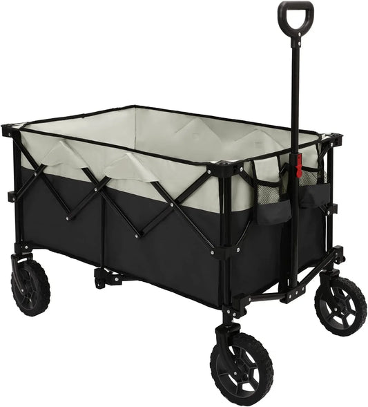 Collapsible Outdoor Utility Wagon with All-Terrain Beach Wheels