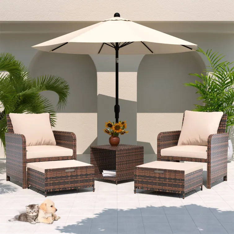 2 - Person Outdoor Seating Group with Cushions