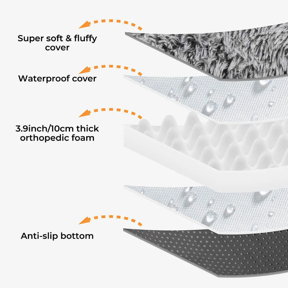 Luxury Super Large Human Dog Bed With Super Soft Pet Throw Blanket