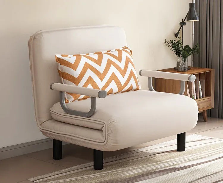 Folding sofa bed leisure recliner fabric breathable lazy sofa