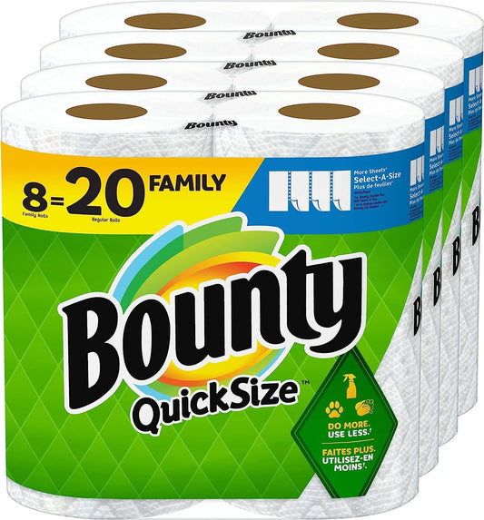 Paper Towels, White, 8 Family Rolls = 20 Regular Rolls (Packaging May Vary)