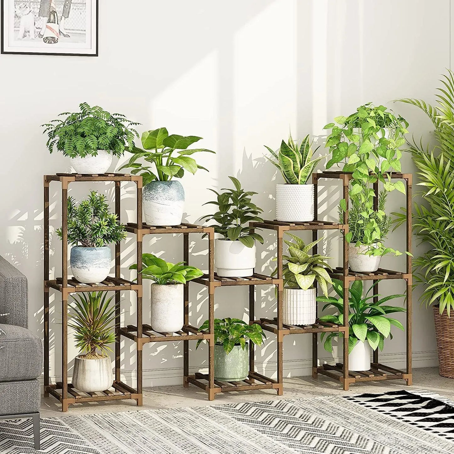 Plant stand indoor plant stand wooden outdoor multi-layer plant stand