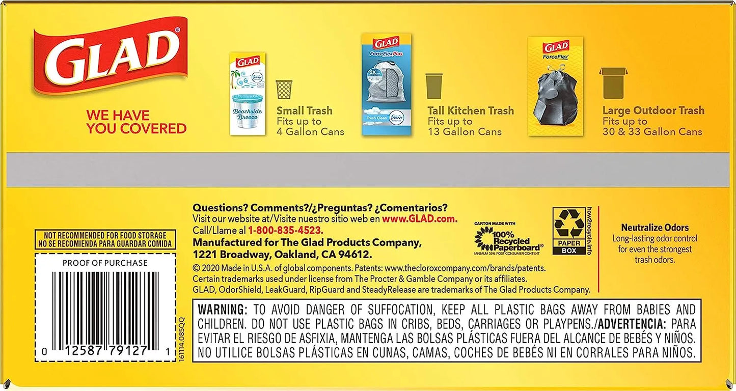 Drawstring Fresh Clean Odor Shield 13 Gallon 1/110ct