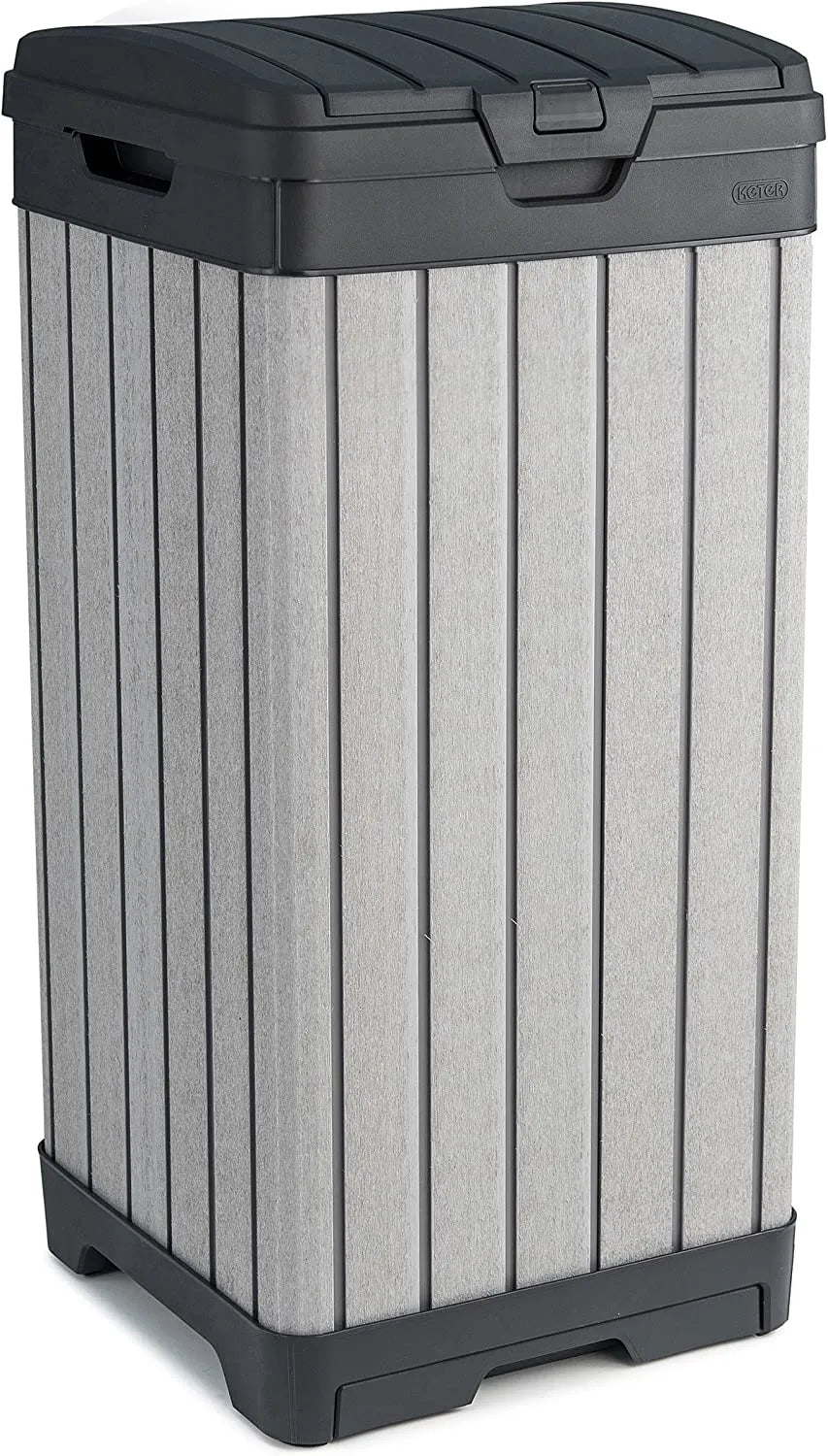 Keter Solana 70 Gallon Storage Bench Deck Box for Patio Furniture, Front Porch Decor and Outdoor Seating – Perfect to Store Garden Tools and Pool Toys,Brown/Brown