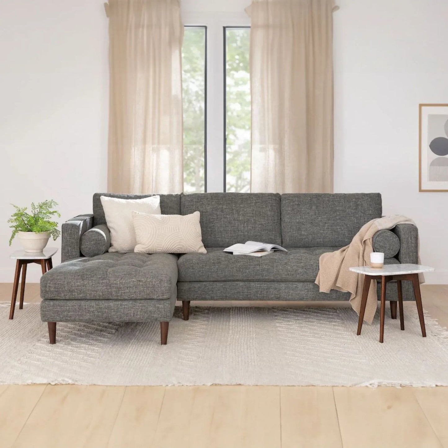 Castle Fabric Sectional Sofa