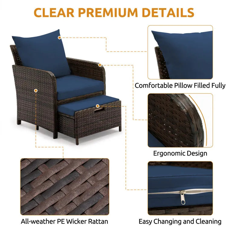 2 - Person Outdoor Seating Group with Cushions