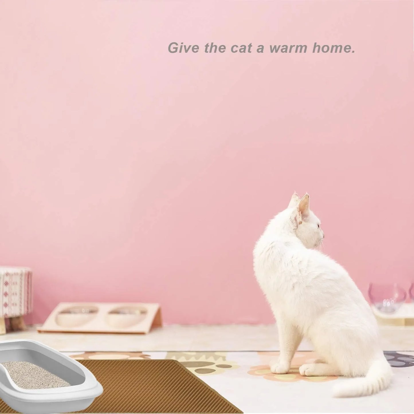 Pieviev Cat Litter Mat Double Layer Waterproof Urine Proof Trapping Mat 1 Pack (Gray, 24x15 Inch (Pack of 1))