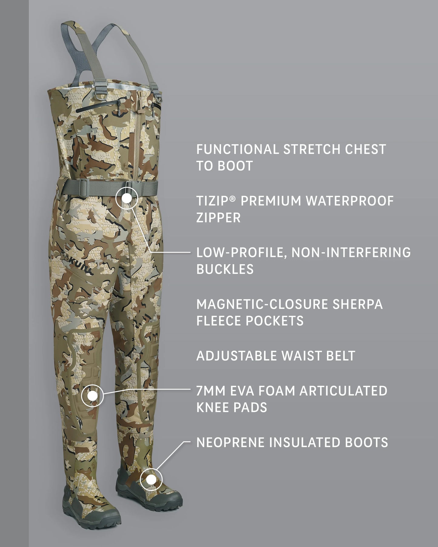 KUIU PRO HD Flex Zip Wader