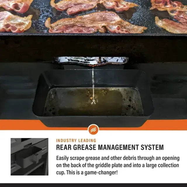 4-Burner 36′′ Griddle Cooking Station With Side Shelves