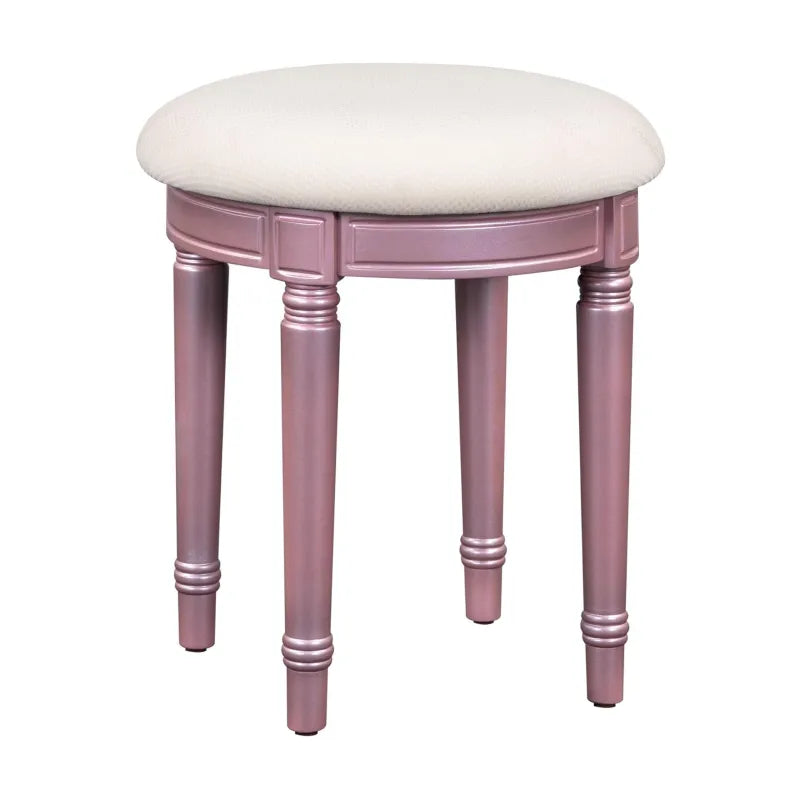 Brafab 43" Luxury Vanity Desk Dressing Table Set with Mirrored Drawers and Stool, Tri-fold Mirror, Makeup Vanity Set for Bedroom, Rose Gold