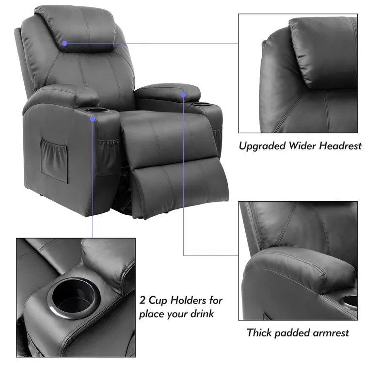 &#10024;Faux Leather Power Lift Recliner Chair with Massage and Heating Functions&#10024;
