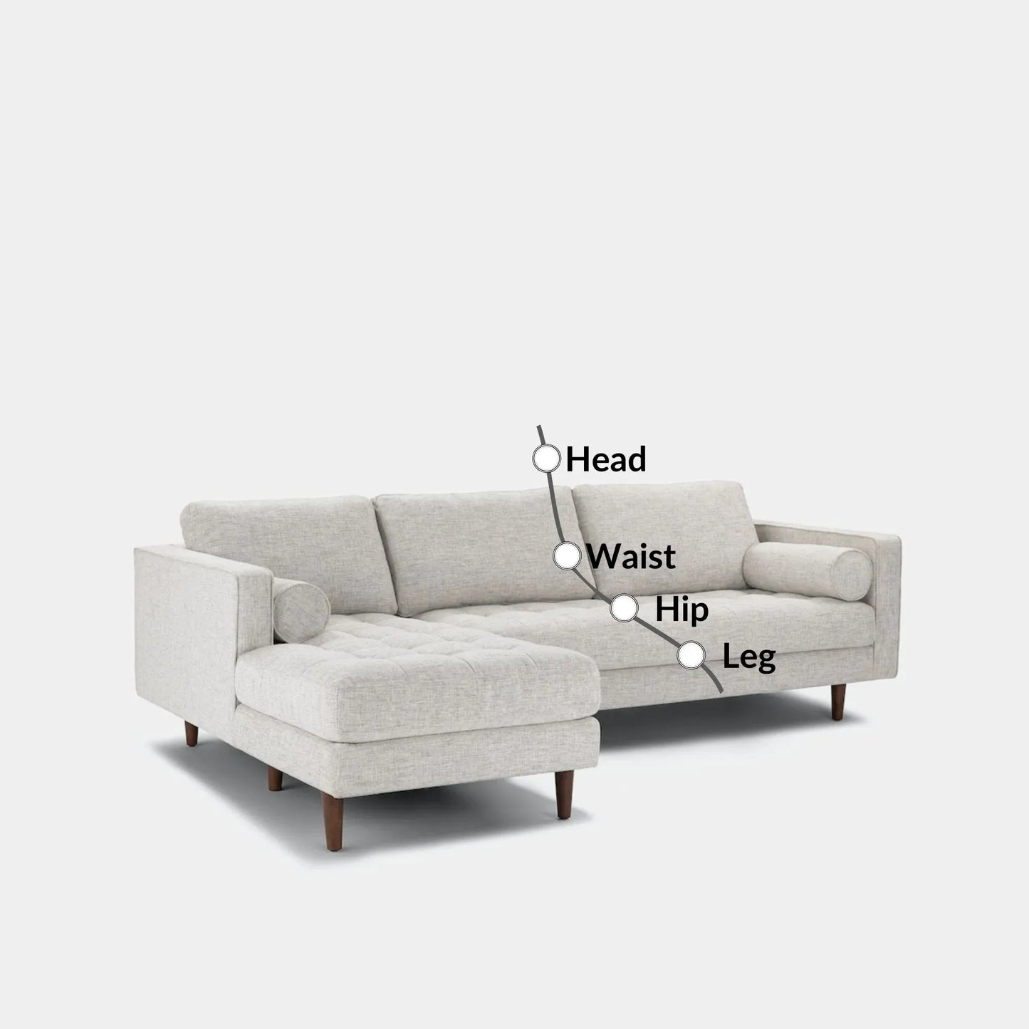 Castle Fabric Sectional Sofa