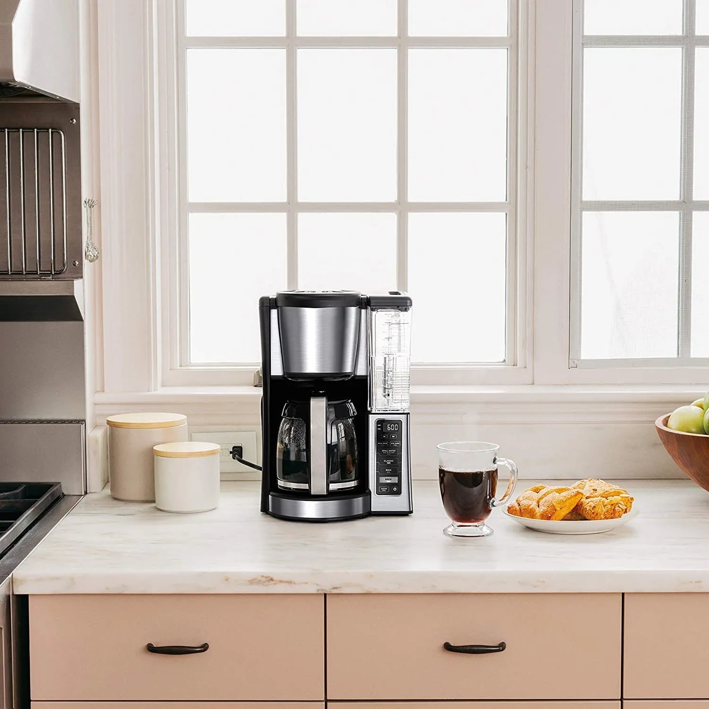CE251 Programmable Brewer, with 12-cup Glass Carafe, Black and Stainless Steel Finish
