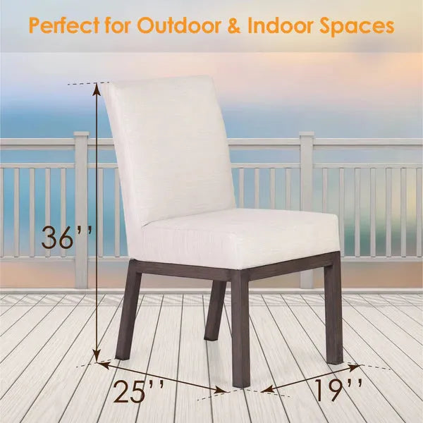 Patio Dining Set with Textilene Chairs/ Acacia Wooden Bench & Acacia Wooden Table