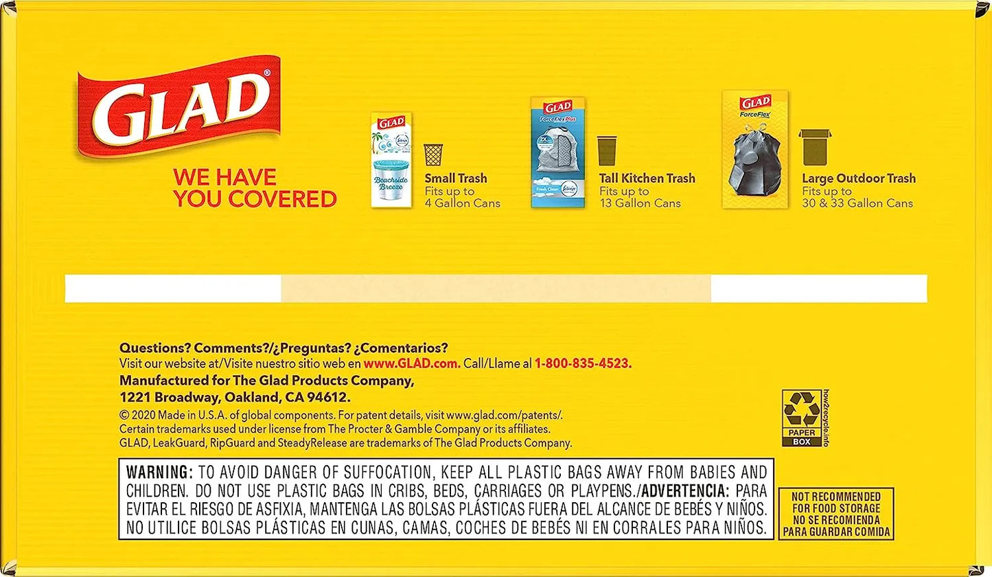 Drawstring Fresh Clean Odor Shield 13 Gallon 1/110ct