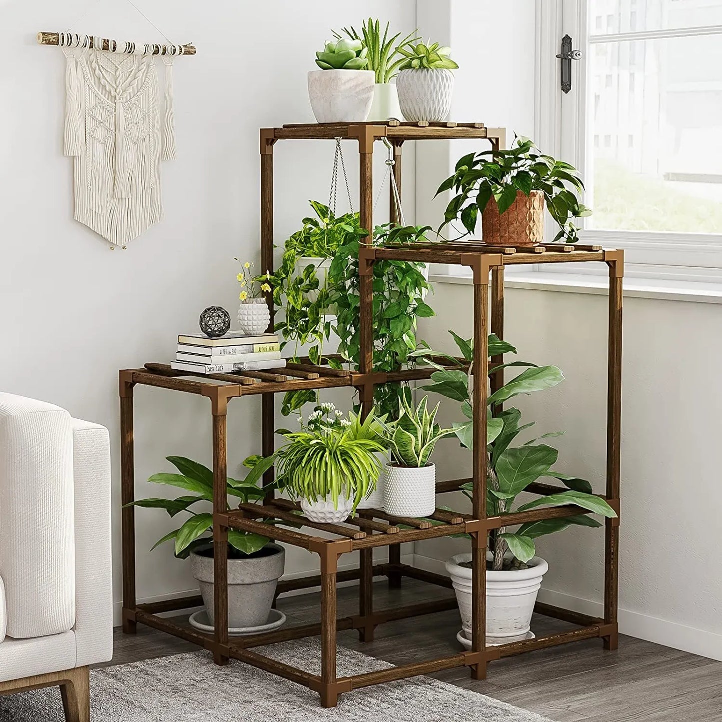 Plant stand indoor plant stand wooden outdoor multi-layer plant stand