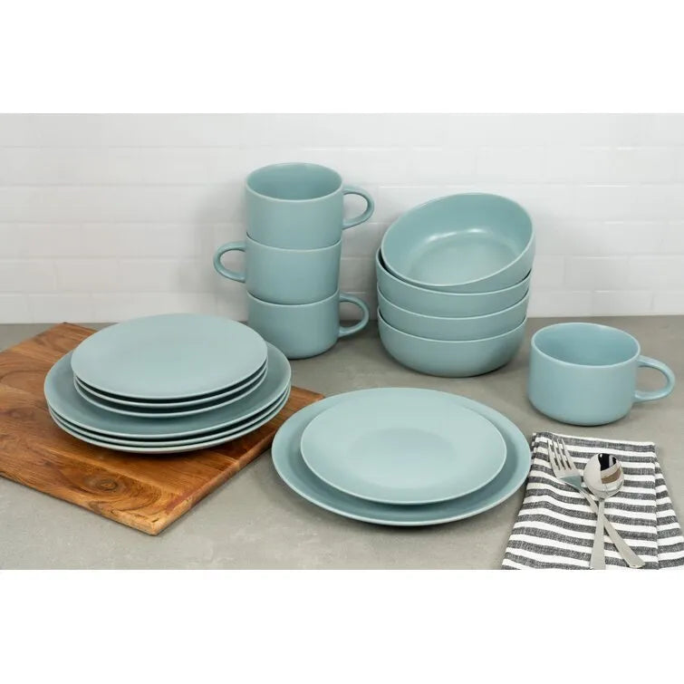 Ten Strawberry Street Wazee Matte Stoneware Dinnerware Set - Service for 4