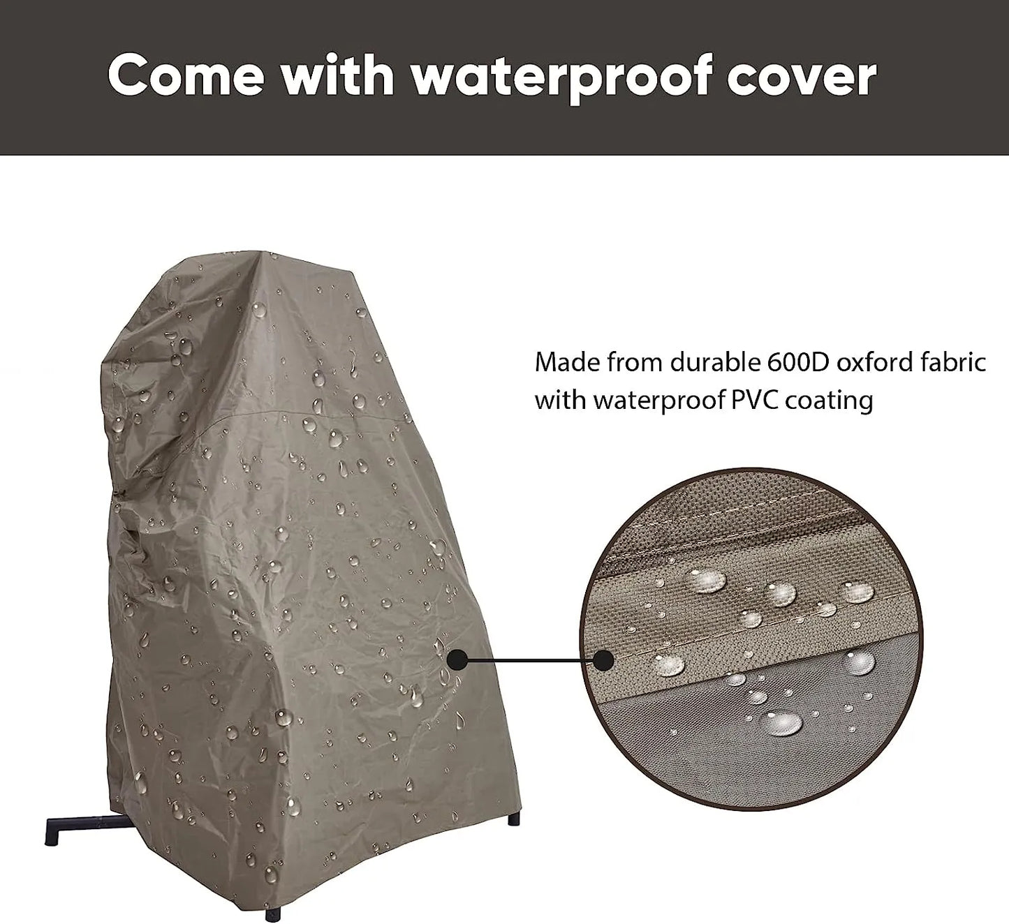 JOYBASE Hanging Egg Chair with Stand, Outdoor Wicker Rattan Egg Swing Chair with Stand and Cushion for Indoor Outdoor Bedroom Patio Garden (Grey/Black)