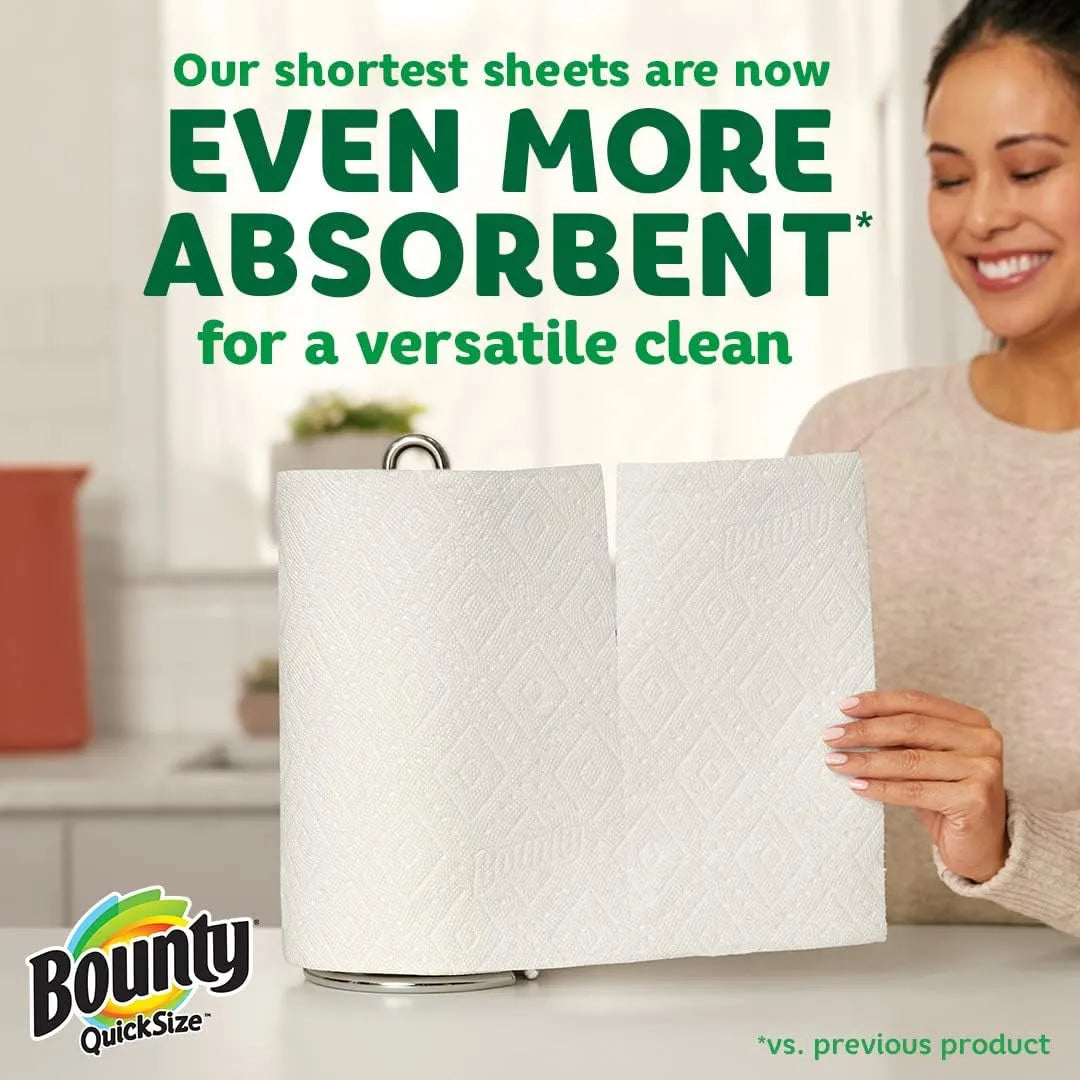 Quick Size Paper Towels, White, 8 Family Rolls = 20 Regular Rolls (Packaging May Vary)